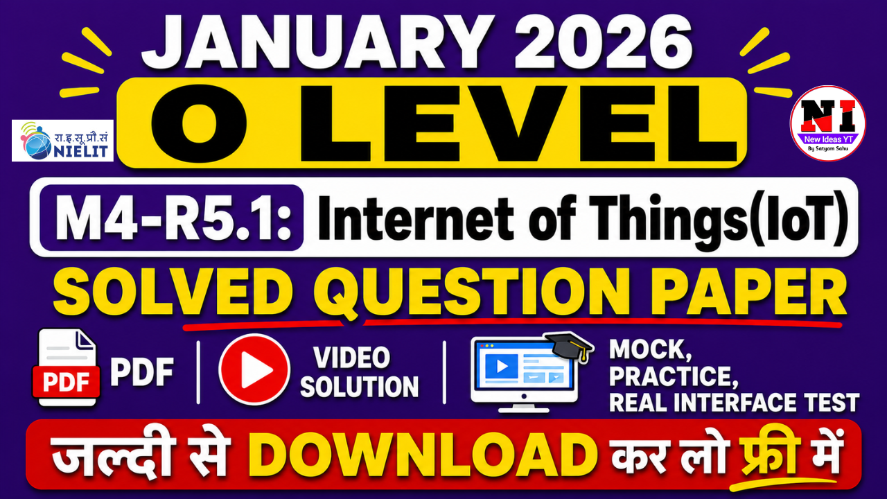 O Level IoT Paper January 2026